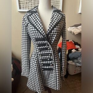 Black/White Double Zero Coat